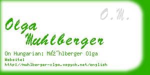 olga muhlberger business card